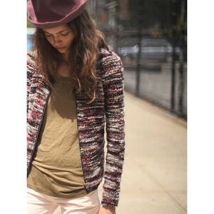 Isabel Marant Etoile Momo Striped Boucle Wool Blend Jacket Sz US 4‎ Multicolor